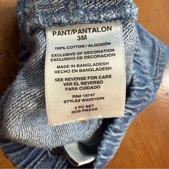 Wrangler denim shorts baby size 3 months preowned - Picture 6 of 7